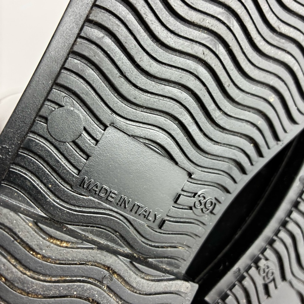Sloosh Made in Italy Tall Black Rain Boots - Picture 6 of 7